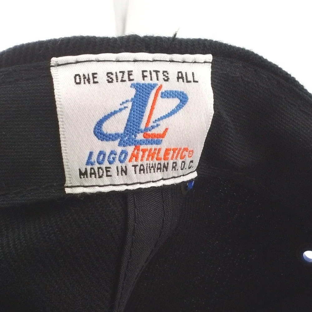 Vintage Logo Athletic Seattle Seahawks NFL Cap Mens Black Blue Strapback Hat